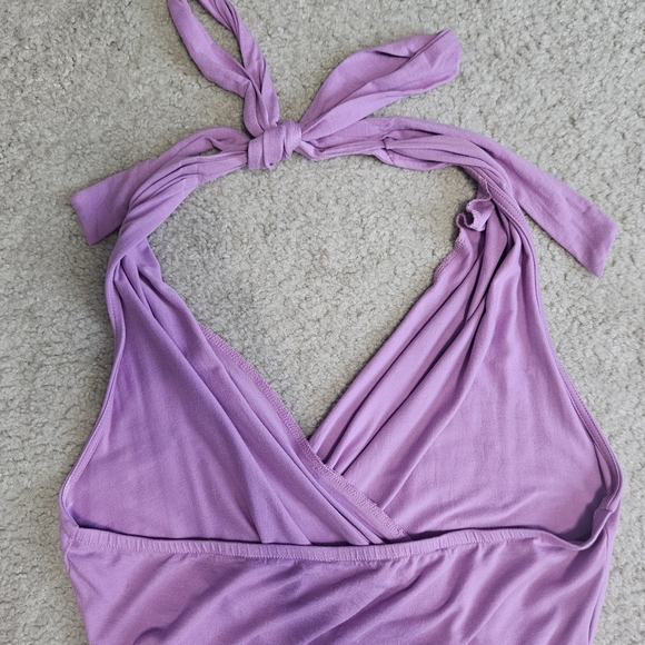 Venus Purple Halter Top Size L - Picture 6 of 7